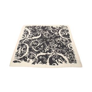 Mcq By Alexander Mcqueen Scarf Wool Stall Logo Black Light beige